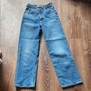 Levi’s ribcage straight med Blue Denim Jeans